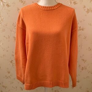 Charter Club Women's Orange Crew Neck Sweater XL